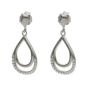 Pendientes plata 925 lagrima circonitas