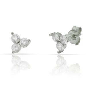Pendientes trebol 925 circonitas