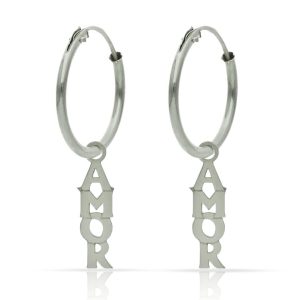 aros plata 925mm amor
