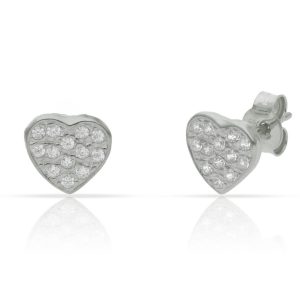 pendiente plata 925mm corazon circonitas