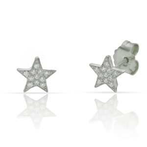 pendiente plata 925mm estrella circonitas