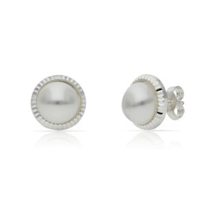 pendiente plata perlas 10.50mm