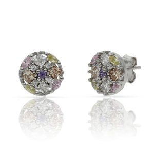 pendientes 925 piedra colores