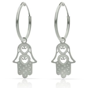 pendientes aro de plata mano de fatima