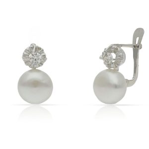 pendientes plata 925mm perlas y circonitas 3