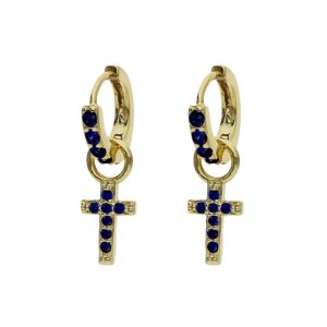 AROS PLATA CHAPADA ORO CRUZ - 3MM