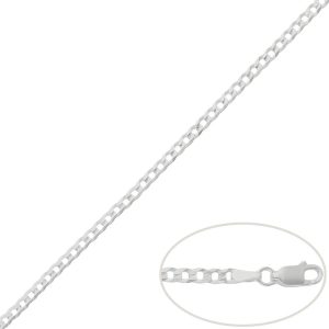 Cadena barbada 3mm plata