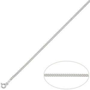 Cadena barbada plata 2mm.
