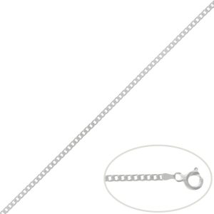 Cadena barbada plata 2mm