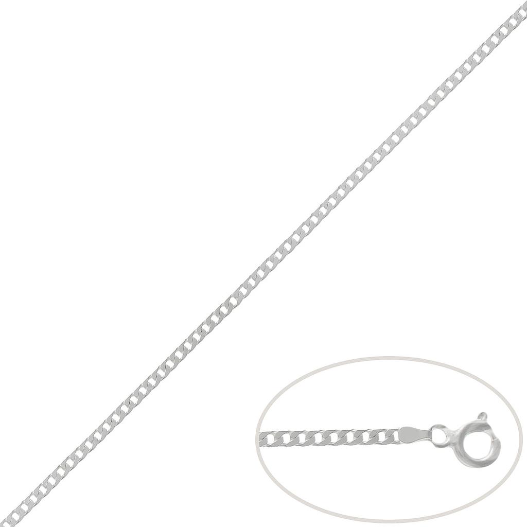 Cadena plata 925 barbada. 2mm Cadena barbada plata 2mm