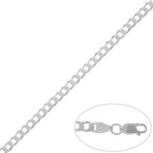 Cadena barbada plata 5mm
