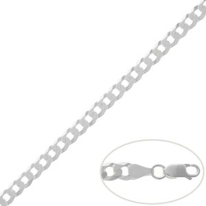Cadena barbada plata 6mm
