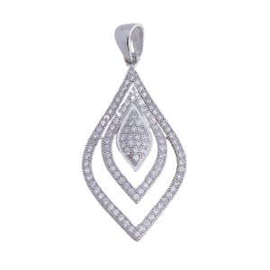 Colgante plata circonitas 17x31mm