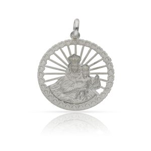 Medalla virgen del carmen plata 20mm