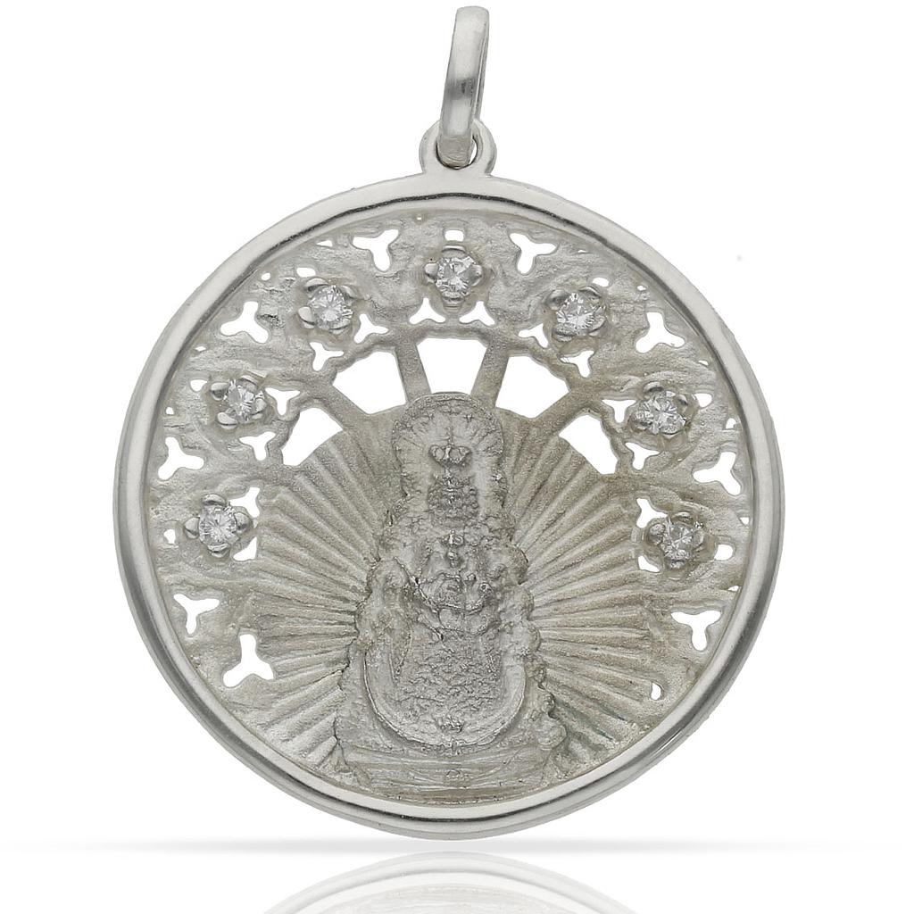 Medalla plata Virgen del Rocío. 30mm Medalla virgen del rocio plata 30mm