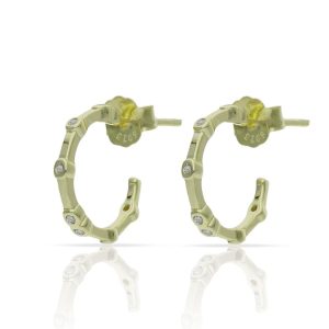 aros circonita chapados oro