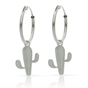 aros plata 925 cactus