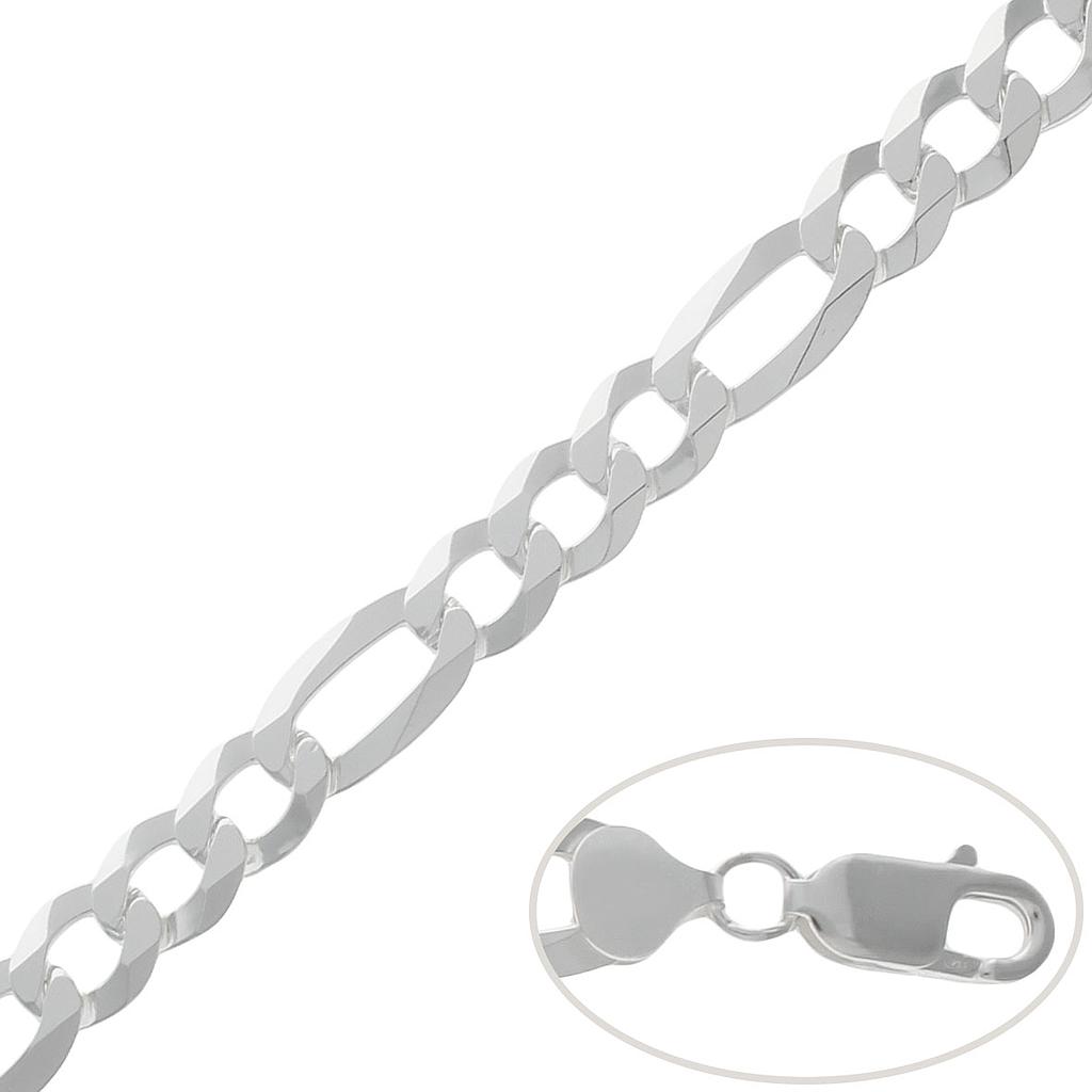 Cadena plata 925 plana 3x1. 10mm cadena 3x1 plata 10mm