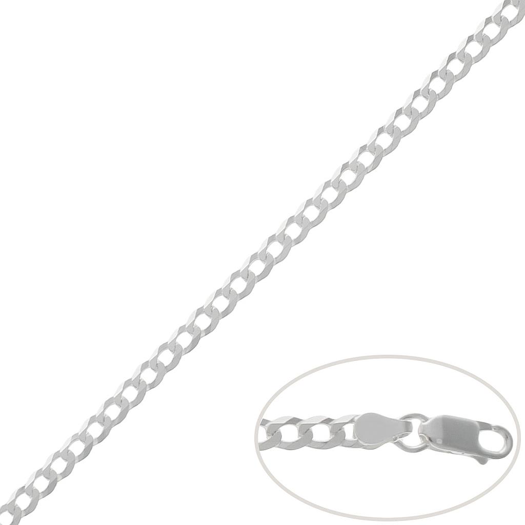 Cadena plata 925 barbada. 3.50mm cadena barbada 3.5mm plata