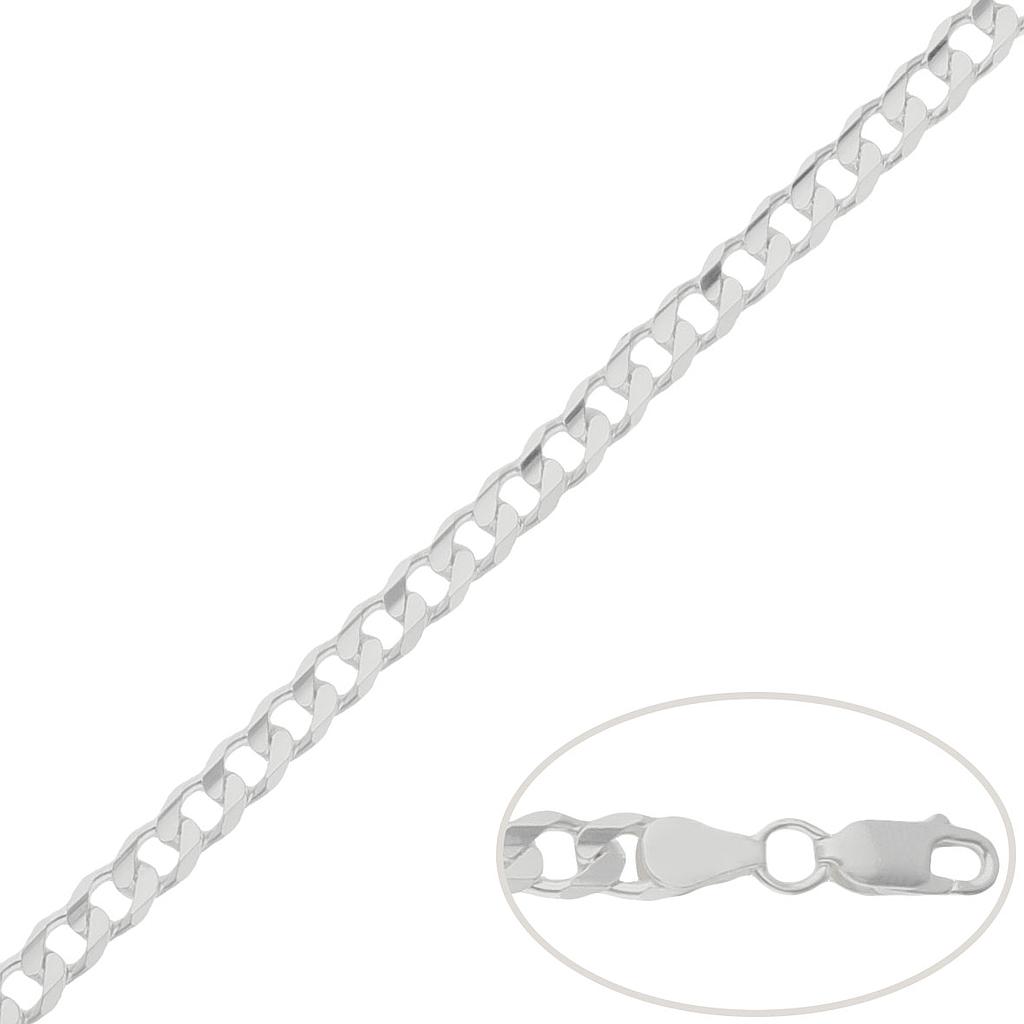 Cadena plata 925 barbada forma trenza. 6mm cadena barbada trenza 6mm