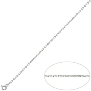 cadena forzada 1mm plata