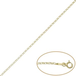 cadena rolot plata chapada oro 1mm