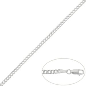cadena semihueca plata 3mm