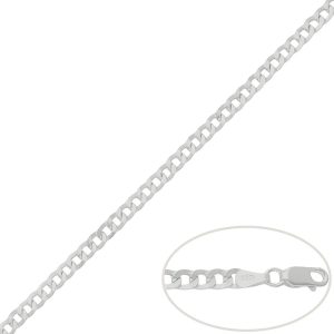 cadena semihueca plata 4mm