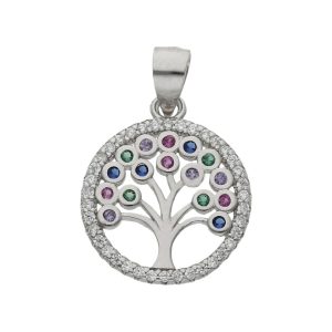 colgante arbol circonitas color 15mm