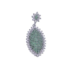 colgante circonitas verdes plata
