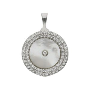 colgante circular nacar circonitas