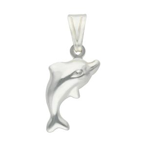 colgante delfin grande plata