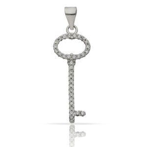 colgante llave circonitas