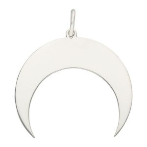 colgante luna plata