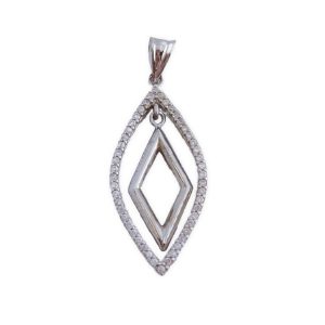 colgante plata circonitas 13x25mm