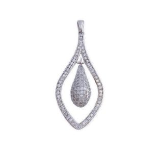 colgante plata circonitas 17x41mm