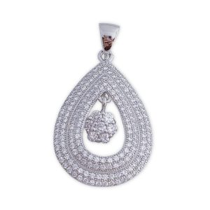 colgante plata circonitas 18x31mm