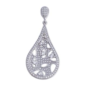 colgante plata circonitas 18x41mm