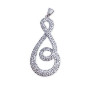 colgante plata circonitas 18x44mm