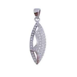 colgante plata circonitas 8x24mm