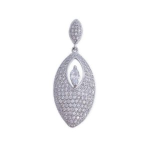 colgante plata circonitas. 13x35mm