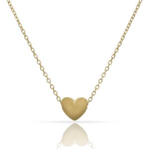 gargantilla corazon plata chapada en oro