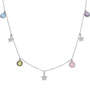 gargantilla estrellas +piedras charm