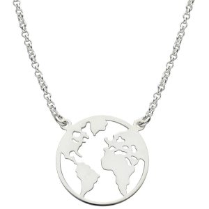 gargantilla mundo 22mm plata