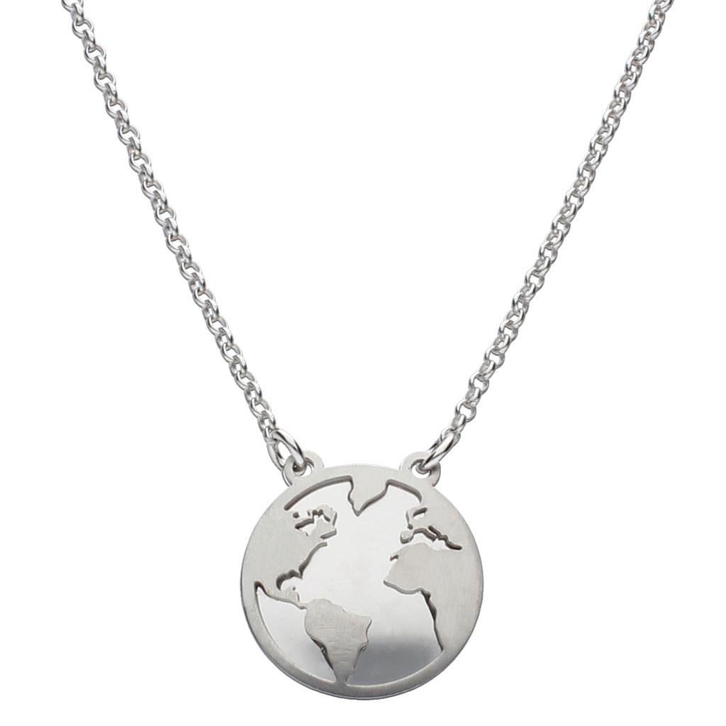 Gargantilla plata 925 mundo.16mm gargantilla mundo plata