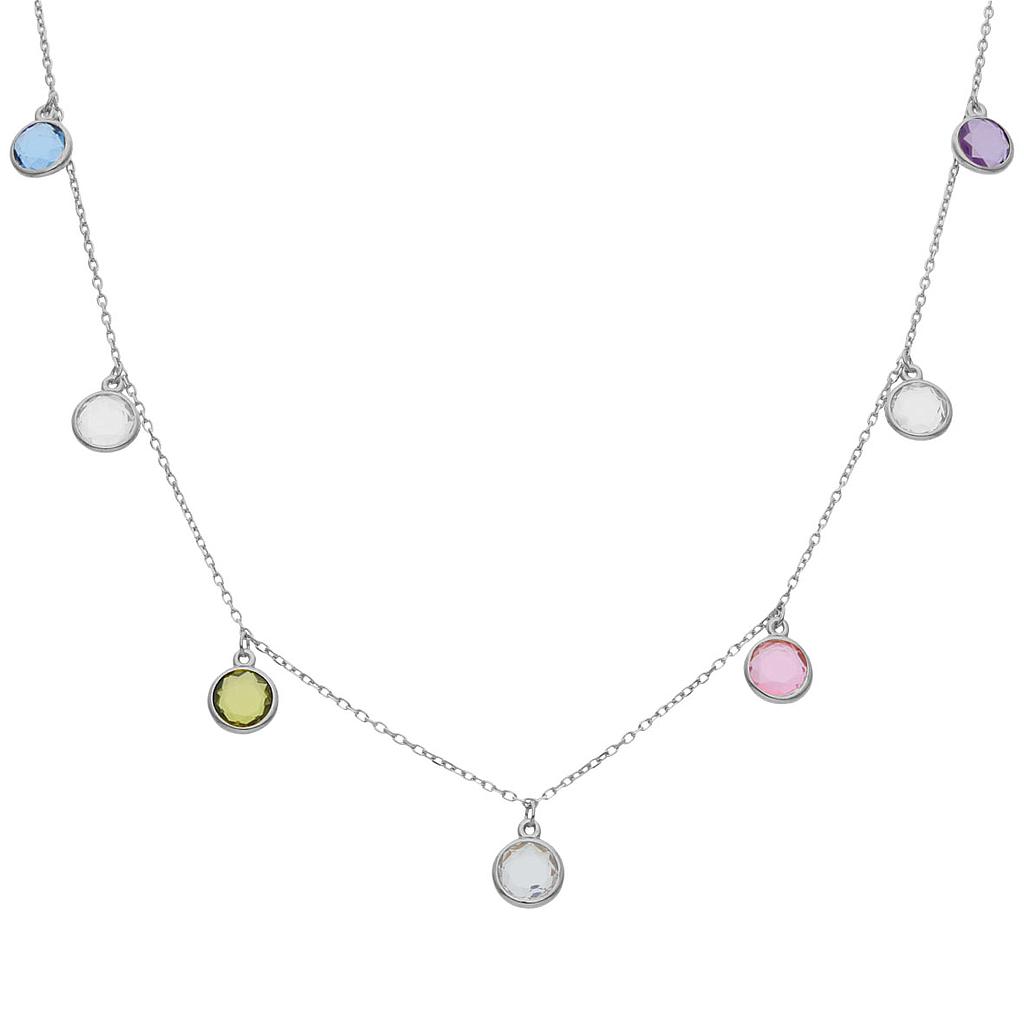 Gargantilla plata 925 con piedras de colores gargantilla piedras colores plata