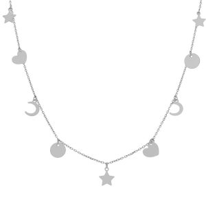 gargantilla plata charms