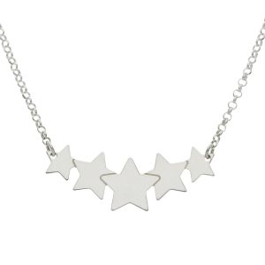 gargantilla plata estrellas