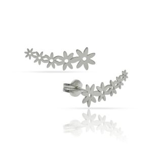 pendiente trepadores flor plata