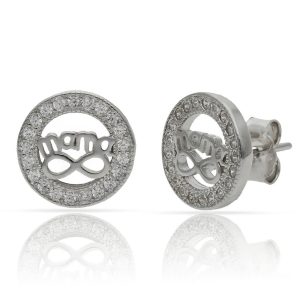 pendientes circonitas mama infinito